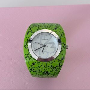 Varsales Green Floral Bangle Watch